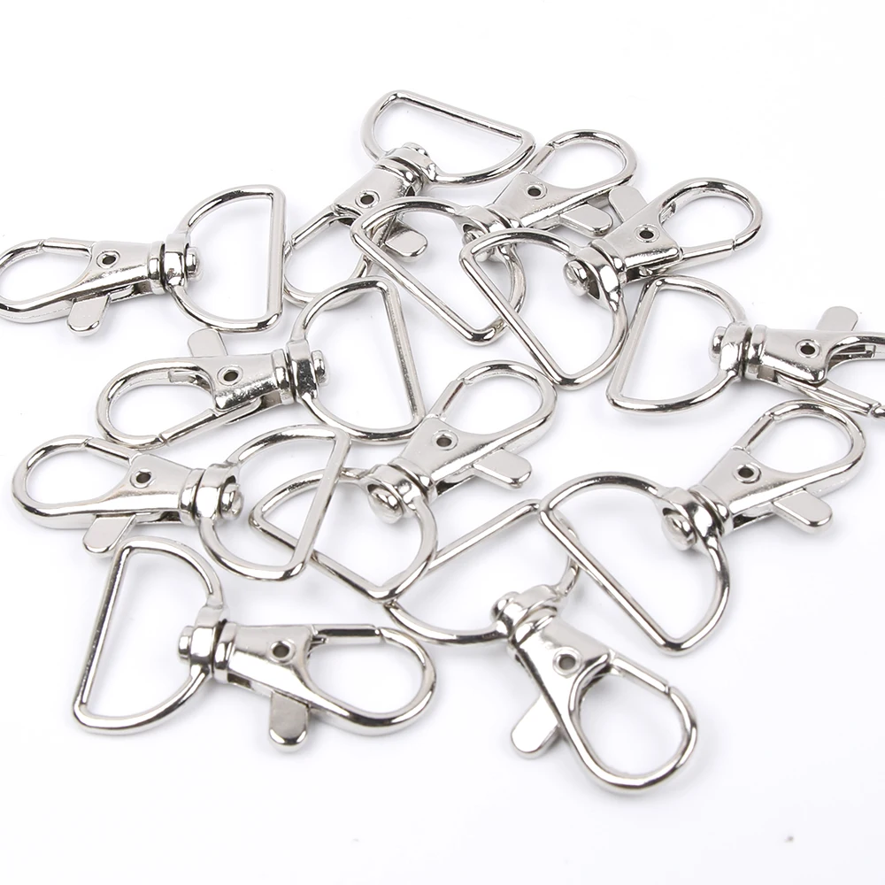 

10PCS Metal Swivel Trigger Lobster Clasp Snap Hooks Key Chain Ring Paracord Lanyard DIY Backpack Alloy Fastener Bag Parts Access