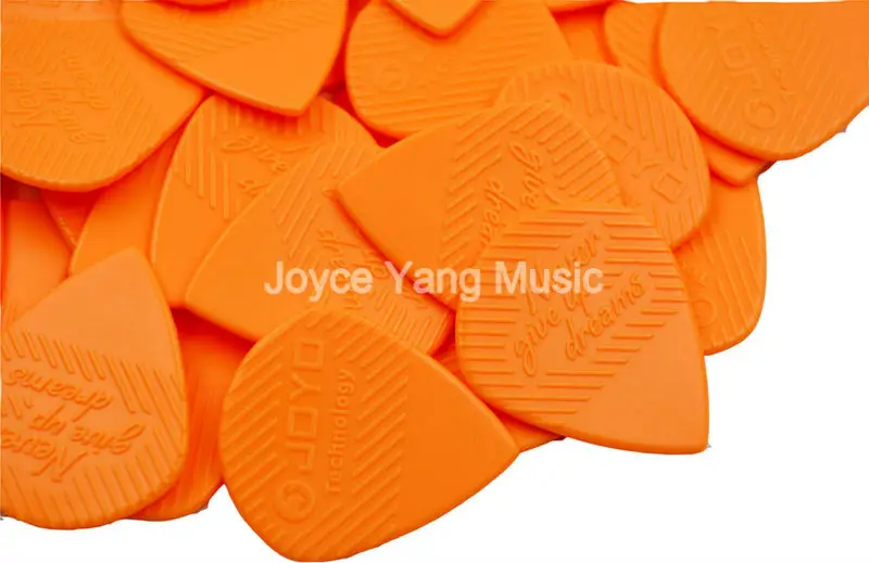 Оранжевый/черный 40 шт. Нескользящие джазовые гитарные медиаторы Joyo Heavy 1 4 мм