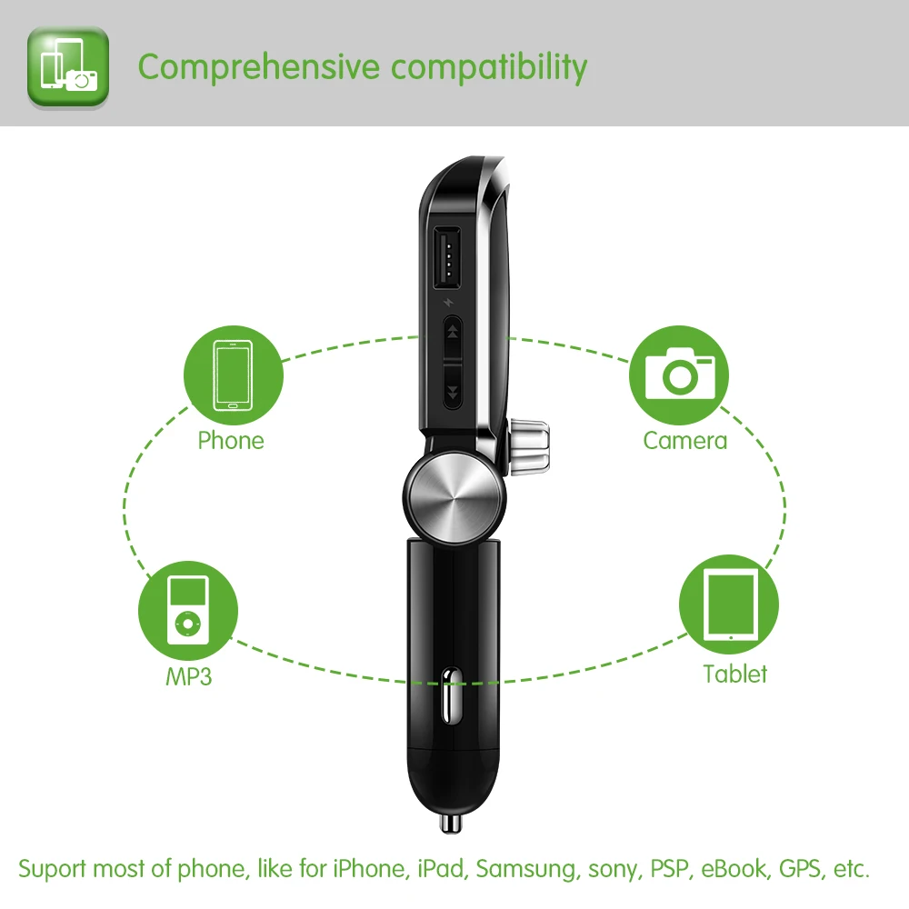 FM Transmitter Bluetooth Handsfree Car Kit Wireless MP3 Radio Modulator USB TF Audio Player LCD Display Dual Charger | Автомобили и
