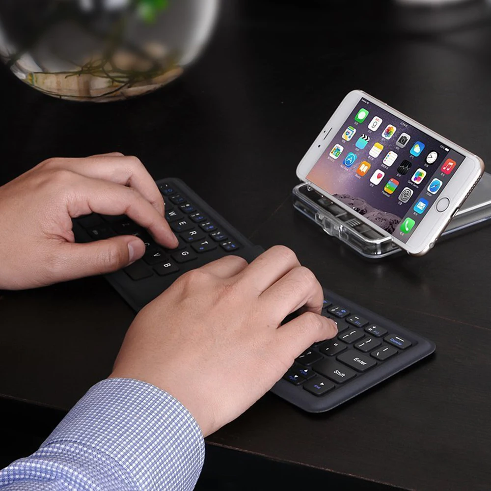 [AVATTO] Портативная Беспроводная складная клавиатура из мягкой кожи с Bluetooth для