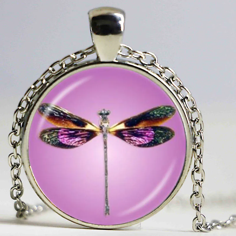 Подвеска стрекоза ожерелье природное животное насекомое ювелирное изделие