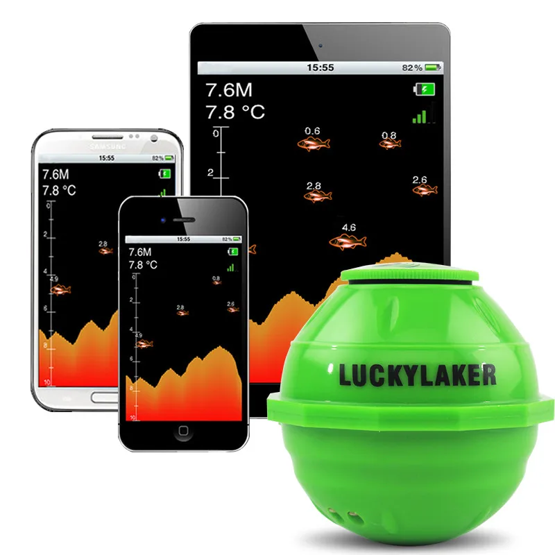 Эхолот Lucky FF916 ручной рыболокатор для рыбалки беспроводной глубинный с Wi-Fi