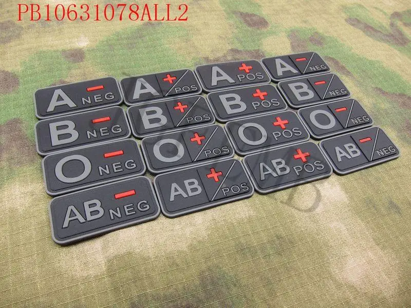 Черный фон серый дизайн крови тип A + B AB O POS 3D ПВХ патч | Дом и сад