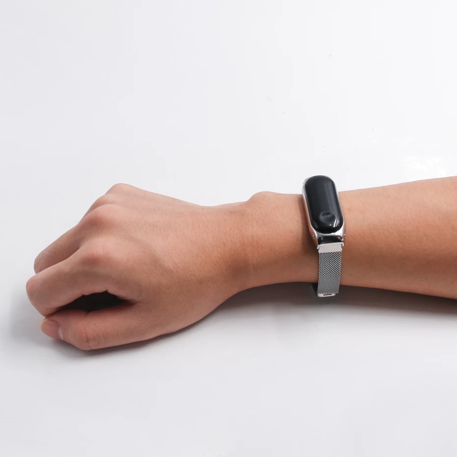 Металлический браслет Mi band 3 из нержавеющей стали магнитный mi для Xiaomi аксессуары