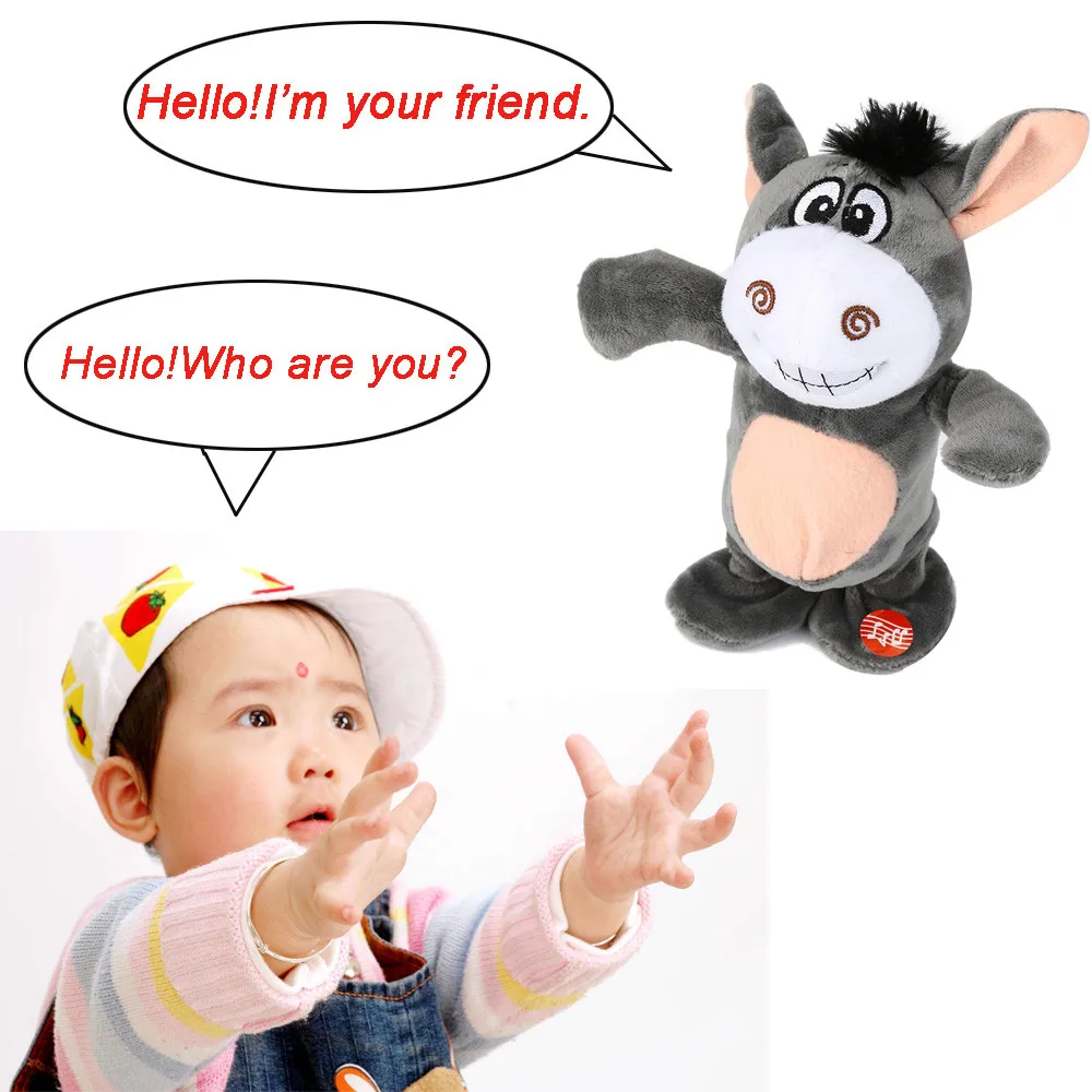 2017 * Новинка восхитительный интересный говорящий плюшевый Ослик|kids toys|donkey plushkids
