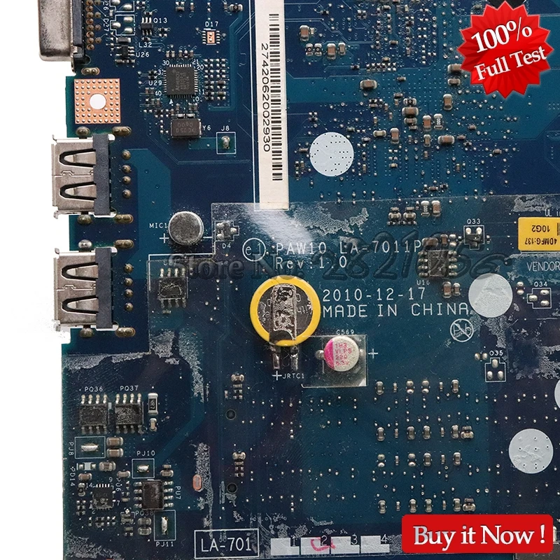 NOKOTION для lenovo G460 G460E Материнская плата ноутбука 14 дюймов PAW10 LA-7011P основная плата GM45 DDR3 процессор