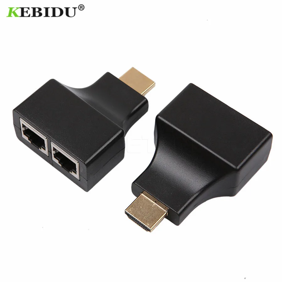 Kebidu 1 пара двойной порт RJ45 сетевой кабель удлинитель HD 1080P D32 для HDTV HDPC от Cat 5e/6 до 30