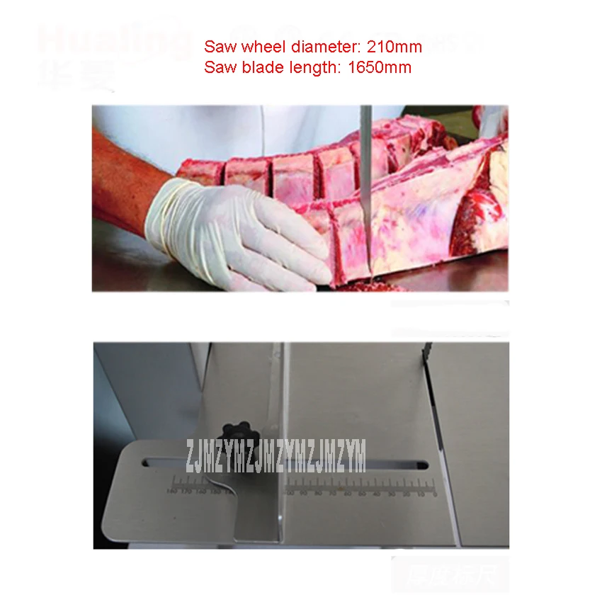 

HLS-1650A Commercial Saw Bone Machine Bench Cutter Saw Machine Chill Fork Cutter Machine Chop Pork Electric Slicers 750W