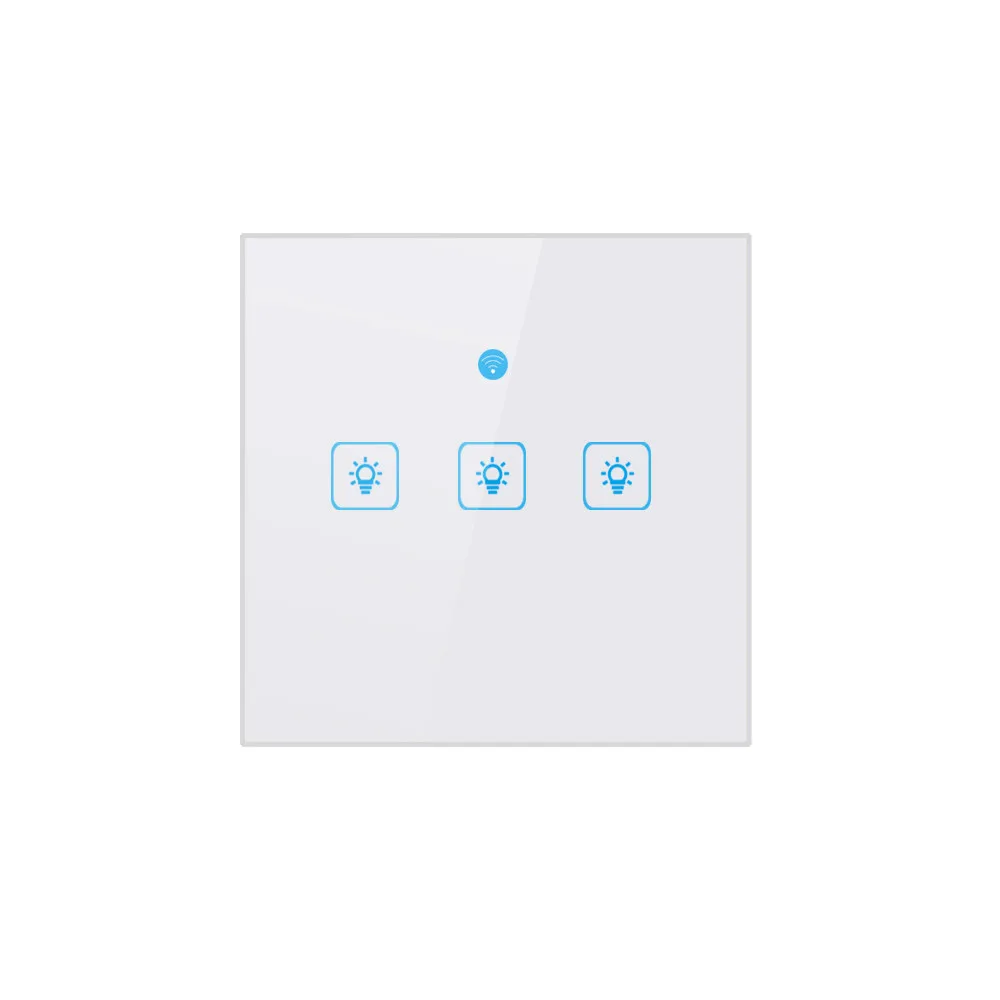 Фото EPULA UK Smart WiFi трехполосный кнопочный переключатель для Amazon Alexa/Google Home App Control|Умные