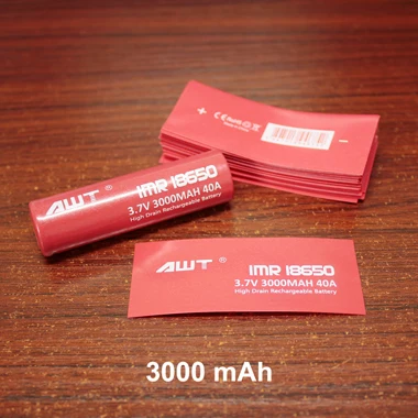 3000 MAH 100 шт./лот ПВХ термоусадочный корпус для батареи оболочка упаковка 18650 термоусадочная трубка изоляционная пленка - Цвет: 3000 MAH