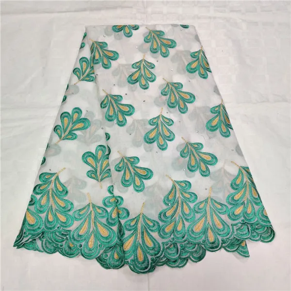 Новейшее швейцарское кружево из вуали в швейцарском зеленом стиле tissu модная