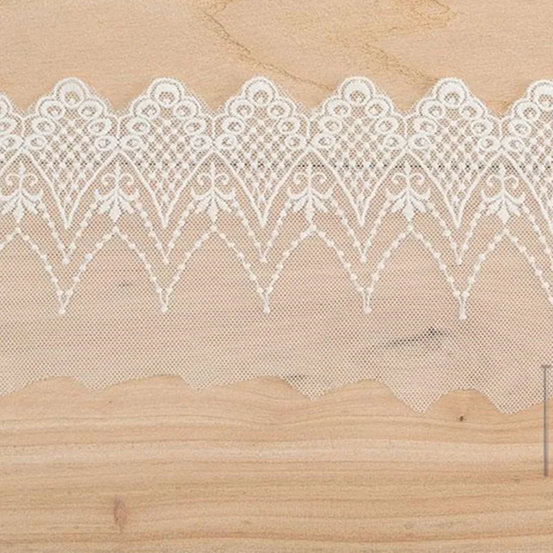 Кружевная ткань ширина 9 см простая белая кружевная вышивка шитая одежда юбка