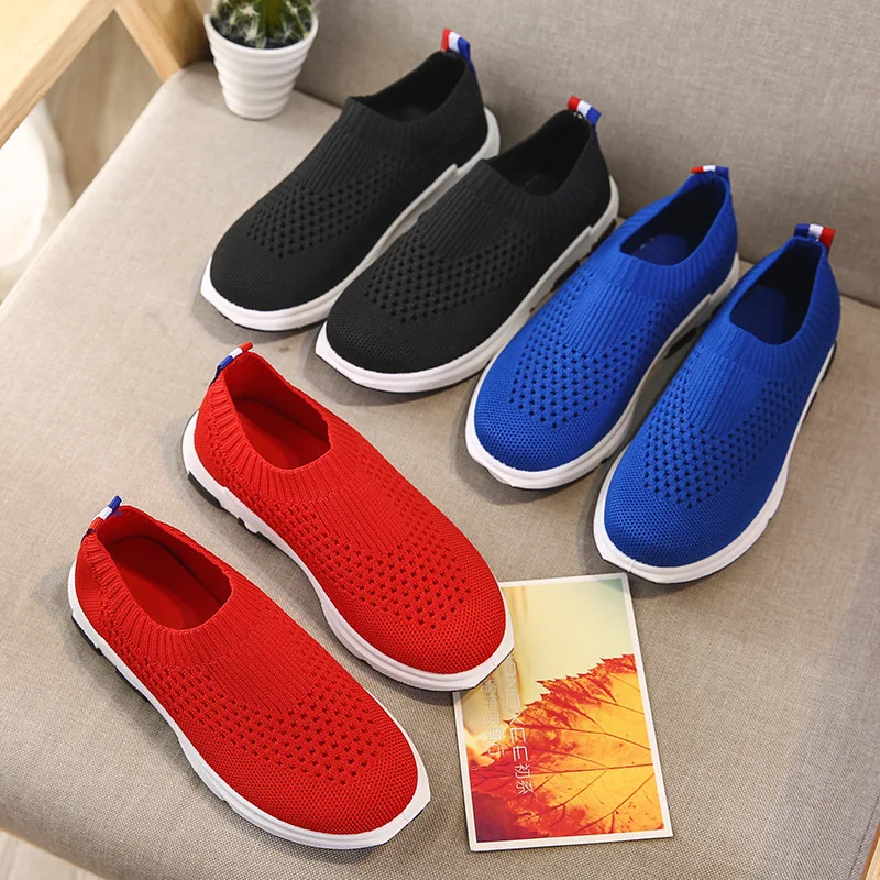 Hot-Sale 2018 Autumn Summer Children Fly Weave Sports Shoes Girl Knit Soft Sole Leisure Socks Sneakers | Детская одежда и обувь
