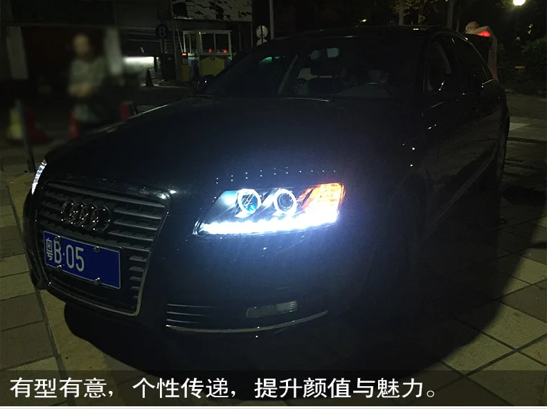 Автомобильный Стайлинг для Audi A6 C5 фары 2005-2012 A6 светодиодный фары DRL Объектив двойной луч H7 HID Ксеноновые би ксеноновые линзы