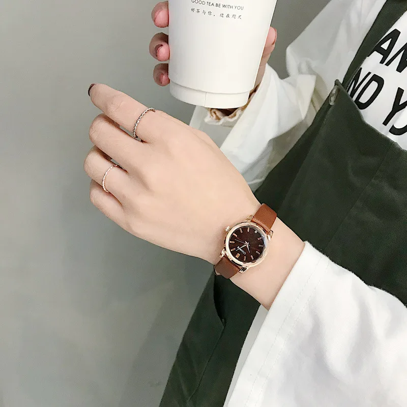 Простые тонкие маленькие Ретро Винтажные женские часы классические