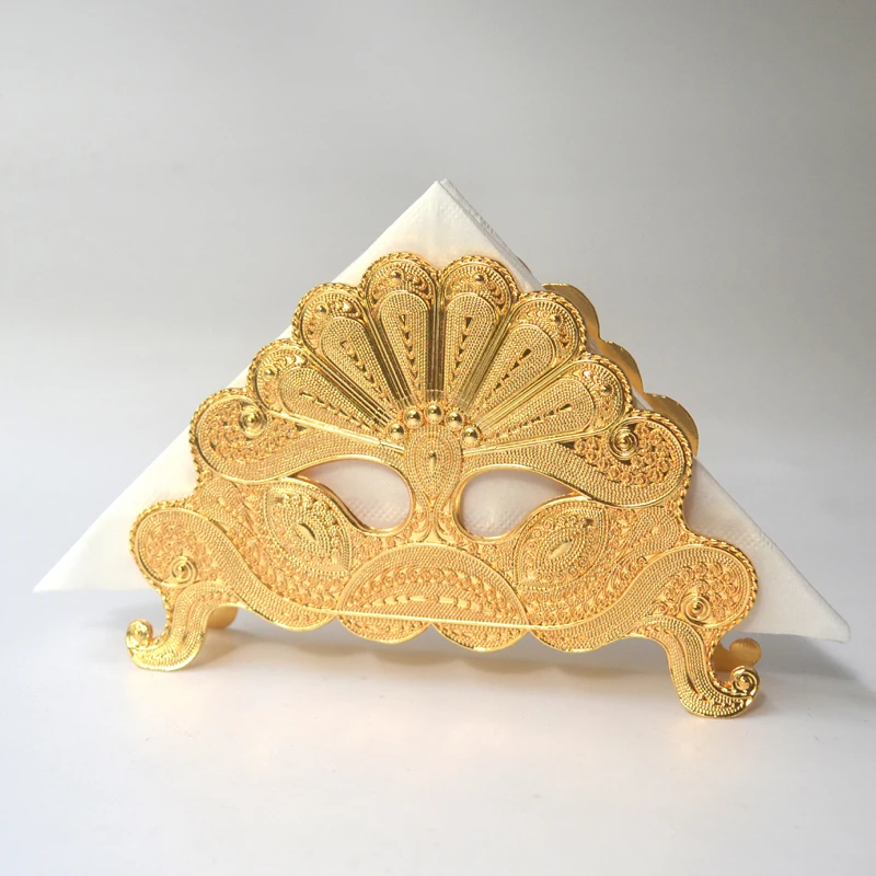 Серебряный/золотой держатель для салфеток металлическая стойка бумажные