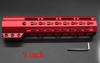 7 ''9'' 10 ''11'' 12 ''13,5'' 15 ''зажим Stlyle тонкий Handguard Rail Передняя Handguard Rail крепление системы анодированный красный