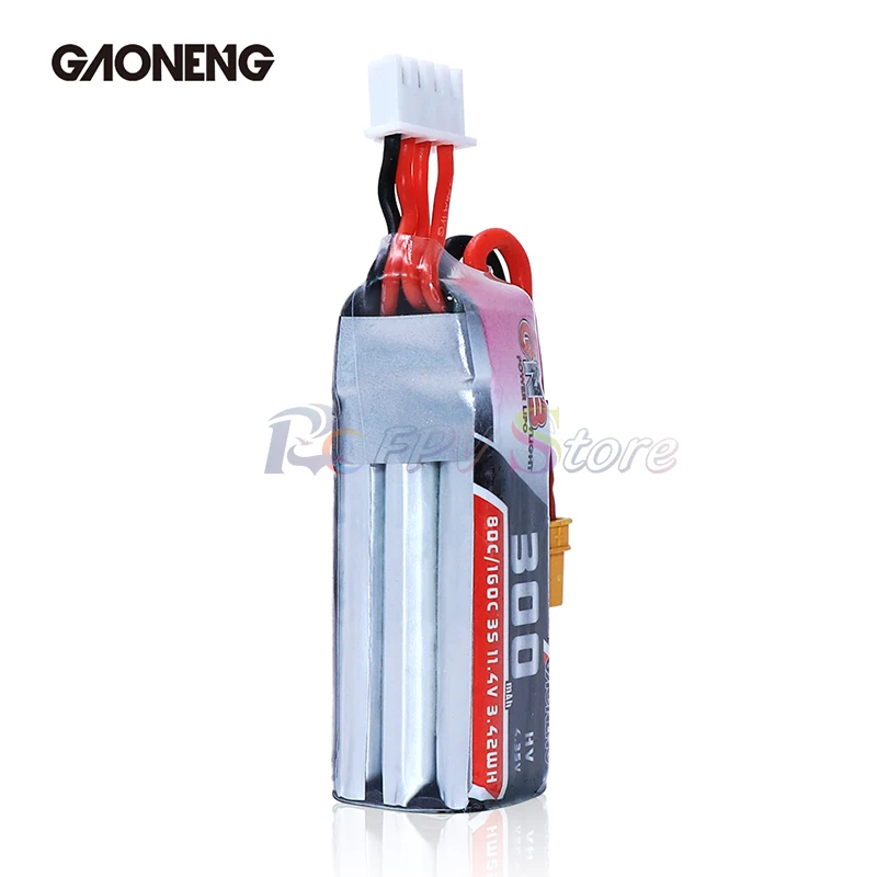 2 шт Gaoneng GNB 300mah 11,4 V 80C/160C HV LipoBattery с разъемом XT30 для BETAFPV Beta75X 3S Beta65X 2S Whoop дроны