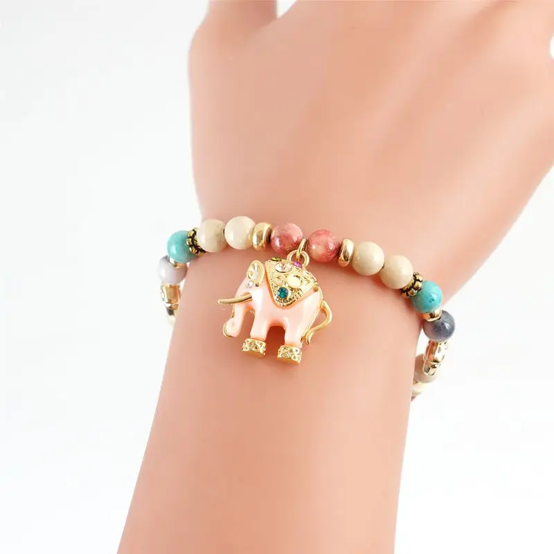 Модные металлические Красочные Бусины плетеные очаровательные женские