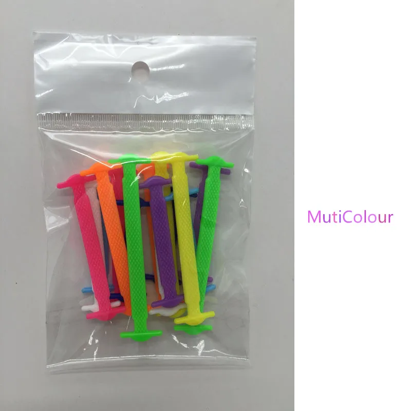 Muticolor 16 шт./компл. шнурки для бега без завязок; эластичные силиконовые шнурки подходят ко всем кроссовкам; ремешки шнурки для обуви унисекс Для женщин Для мужчин спортивная(ый - Цвет: Muticolor