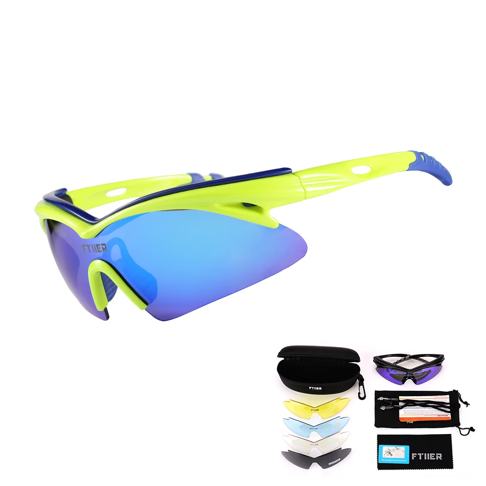 2019 New 5 Lenses Cycling Glasses Polarized Sun Outdoor Sports Bicycle Men Women Bike Sunglasses Goggles Eyewear | Спорт и