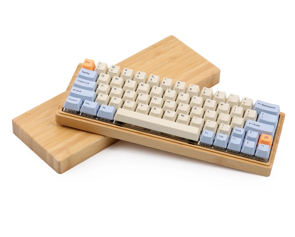 Синий бежевый оранжевый краситель Sub толстый PBT OEM профиль Keycap для dz60 gk64 механический 1,75 сдвиг