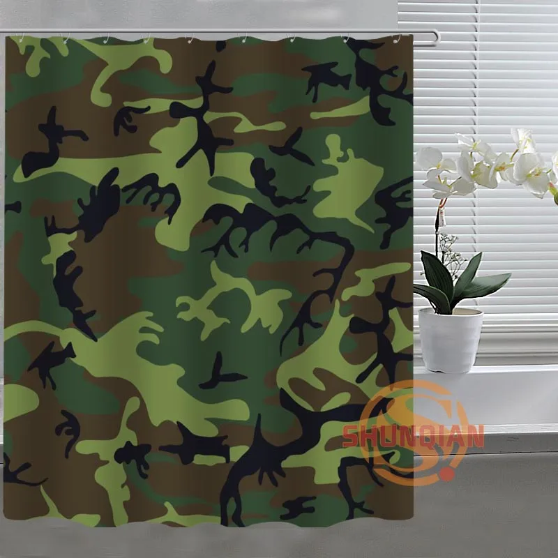 Камуфляжная занавеска для душа на заказ ткань ванной комнаты Декор H03t26y41|custom shower