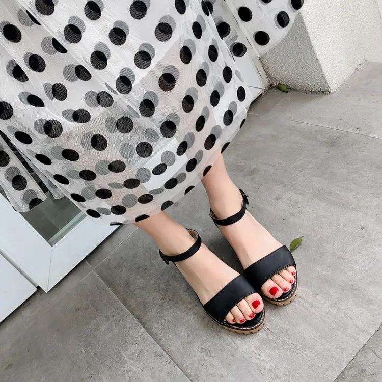 Женские сандалии на высоком каблуке с пряжкой римская обувь большой размер 11