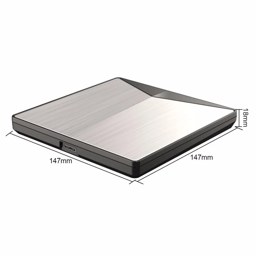 Внешний DVD привод USB 3,0 привод для ПК для Mac DVD+ перезаписываемый DVD/CD RW Писатель рекордер горелки уникальная форма новейшая Прямая поставка