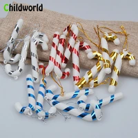 10pcslot mini christmas decor 2021 gift candy cane christmas tree ornament wedding decor christmas decorations for home