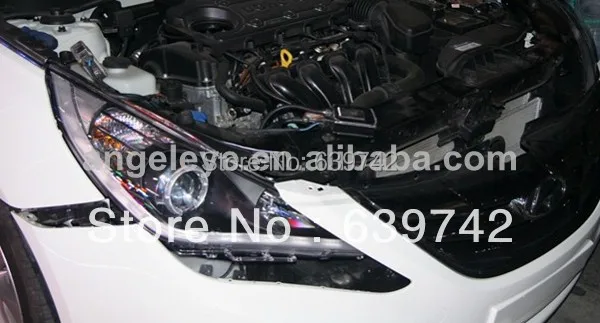 

For Sonata LED Angel eyes Headlights with Bi Xenon Projector Lens 2011-2013 Year LDV1