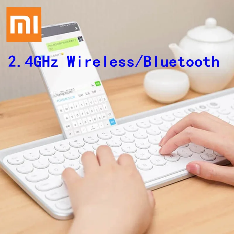 Xiaomi Miiiw клавиатура Bluetooth двойной режим 104 клавиши круглой машинки 2 4 ГГц