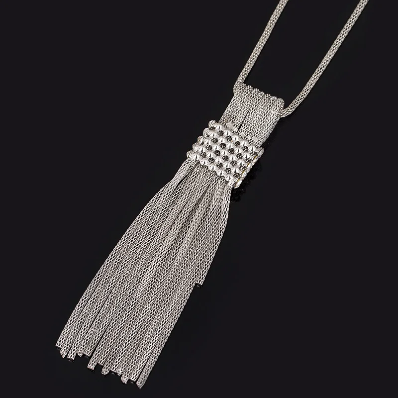 Новое Брендовое ожерелье с подвеской в виде кристалла длинная цепь мода 2016