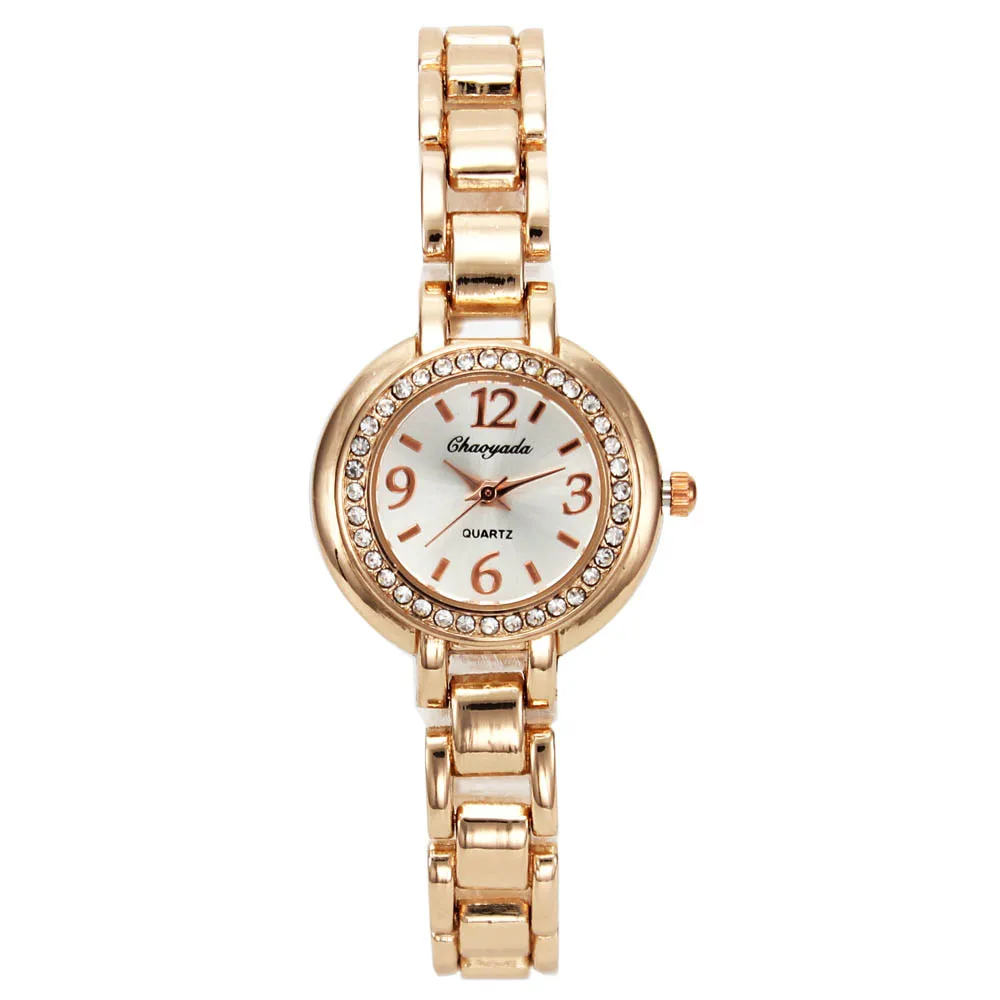 Роскошные розовое золото Кристалл Для женщин Дамы ювелирные цепочки браслет