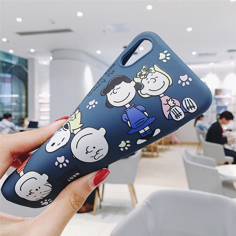 WTSZKL милый мультфильм Snoopy мобильный телефон чехол для iPhone 7 8 Plus 6 S X XR XS Max
