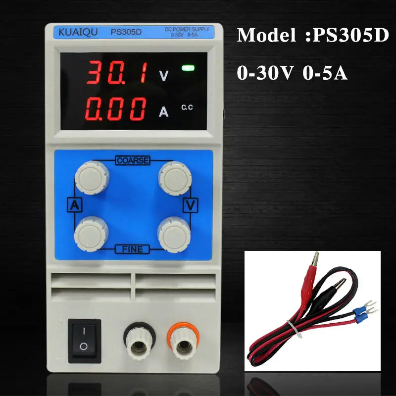 PS305D Регулируемый переключатель постоянного тока Питание 30V5A Мини DC лабораторный