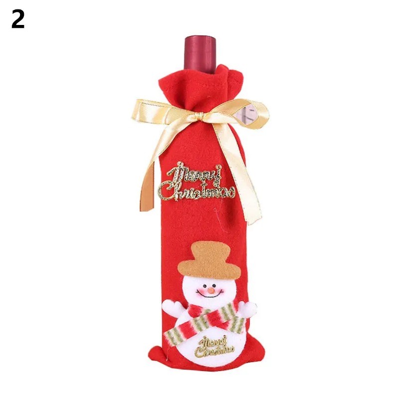 2-Snowman Noel новейшая Рождественская Крышка для бутылки вина Санта Клаус рождественские украшения для дома натальный Ужин Декор подарок на год - Цвет: 2-Snowman
