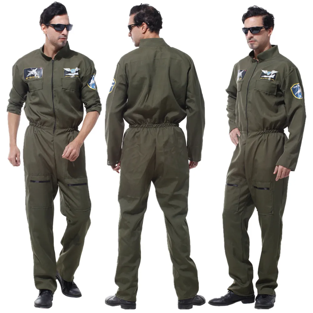 Костюм спецназа для взрослых комбинезон пилота хеллоуина карнавала Рождества |