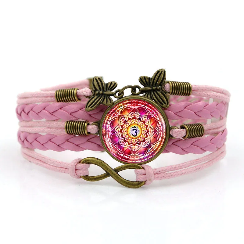 2019 Новое время драгоценный камень Мода цветы браслет для мужчин Многослойные Diy