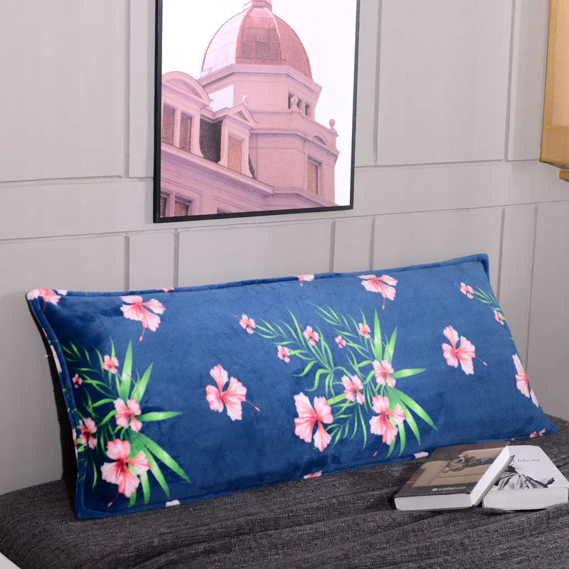 Long Pillowcase-21 Фланелевый двойной чехол для подушки зимний теплый коралловый флис длинный Чехол для подушки 1,2/1,5/1,8 м кровать 48x150/48x120/48x180 см чехол для подушки - Цвет: Long Pillowcase-21