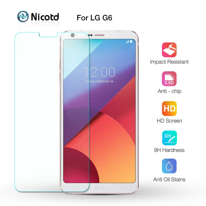 Закаленное стекло для LG G6 защита экрана 9H Защитная пленка телефона + H870 H871 H872 H873