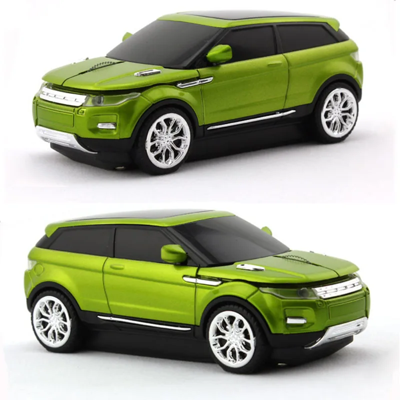 2,4 ГГц, беспроводная, 1600 dpi, 3D, Спортивная, автомобильная форма, Usb, оптическая, мини игровая мышь, Мыши для ПК, ноутбука, компьютера, красный/зеленый/белый, новинка - Цвет: Green
