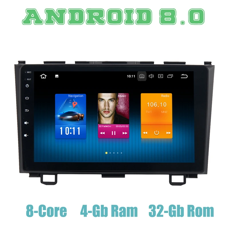 Восьмиядерный px5 Android 9 0 Автомобильный GPS радио для Honda CRV 2007 2011 с 4 + 32G wifi 4g usb авто