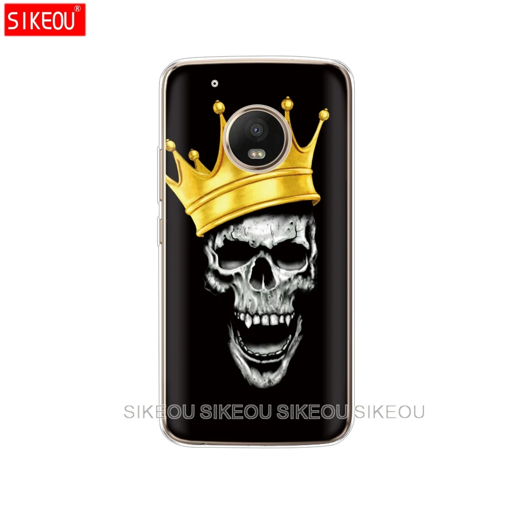Силиконовый чехол для телефона Motorola Moto G6 G5 G5S Z2 Z3 PLAY PLUS X4 E4 E5 C Череп Скелет Призрак |