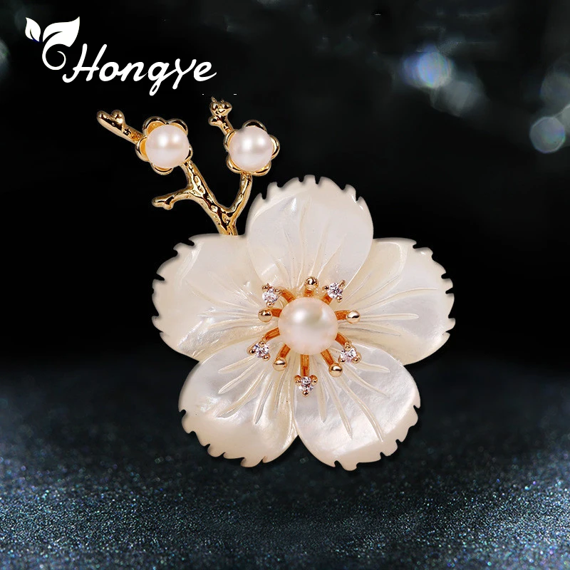 Hongye 18k золотые красивые броши, женская брошь на булавке для шарфа, булавка для девочек, Экологичная медь, красивые броши, модное ювелирное изделие, подарок