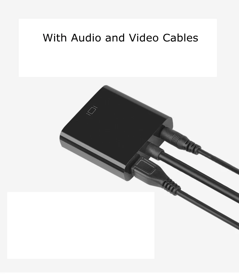 GOSCIEN HDMI VGA Кабель-адаптер с аудио и кабели питания для ТВ компьютер проектор