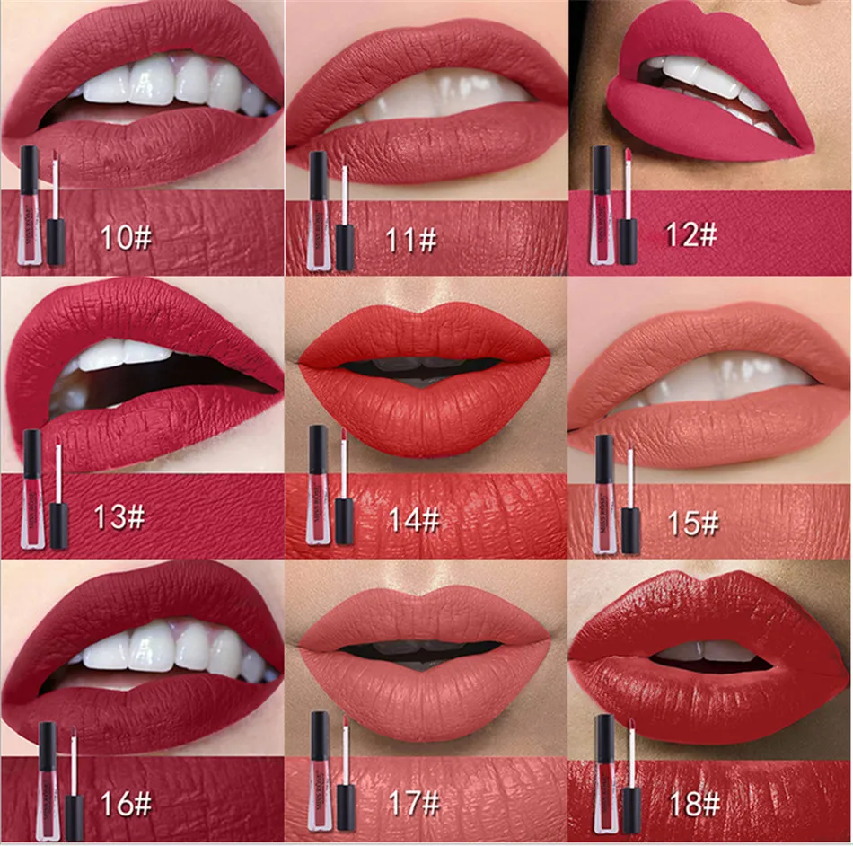 2018 MISS ROSE бренд 36 матовый цвет губ прозрачная трубка антипригарная чашка