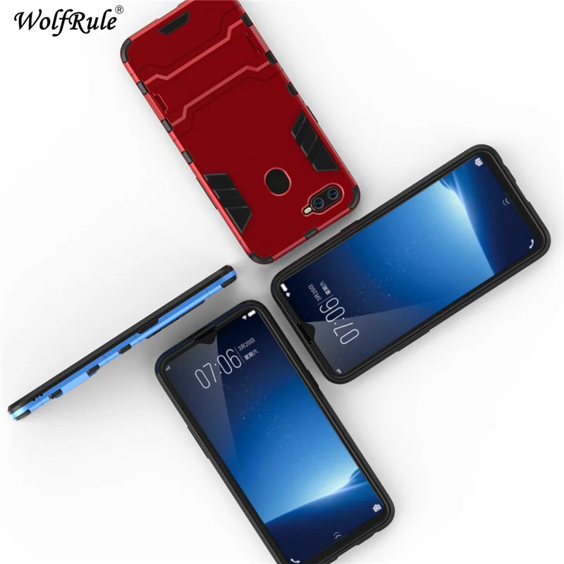 Чехол Oppo F9 чехол силиконовый резиновый в стиле робота жесткая задняя крышка для