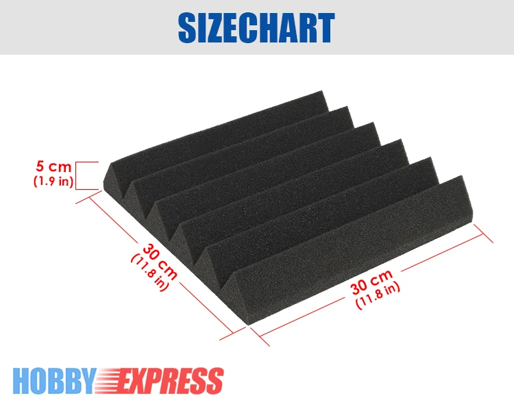 Новый 96 шт. Белый и Черный Комплект Клин Акустическая Пена плитка Поглощения