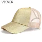 Бейсболка для девочек, с блестками, регулируемая, в стиле хип-хоп, летняя, 2019